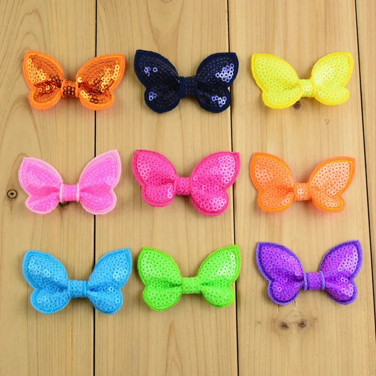 100 pcs/lot Sequin Bow Buttefly Grosir Payet Busur ANDA PILIH Warna