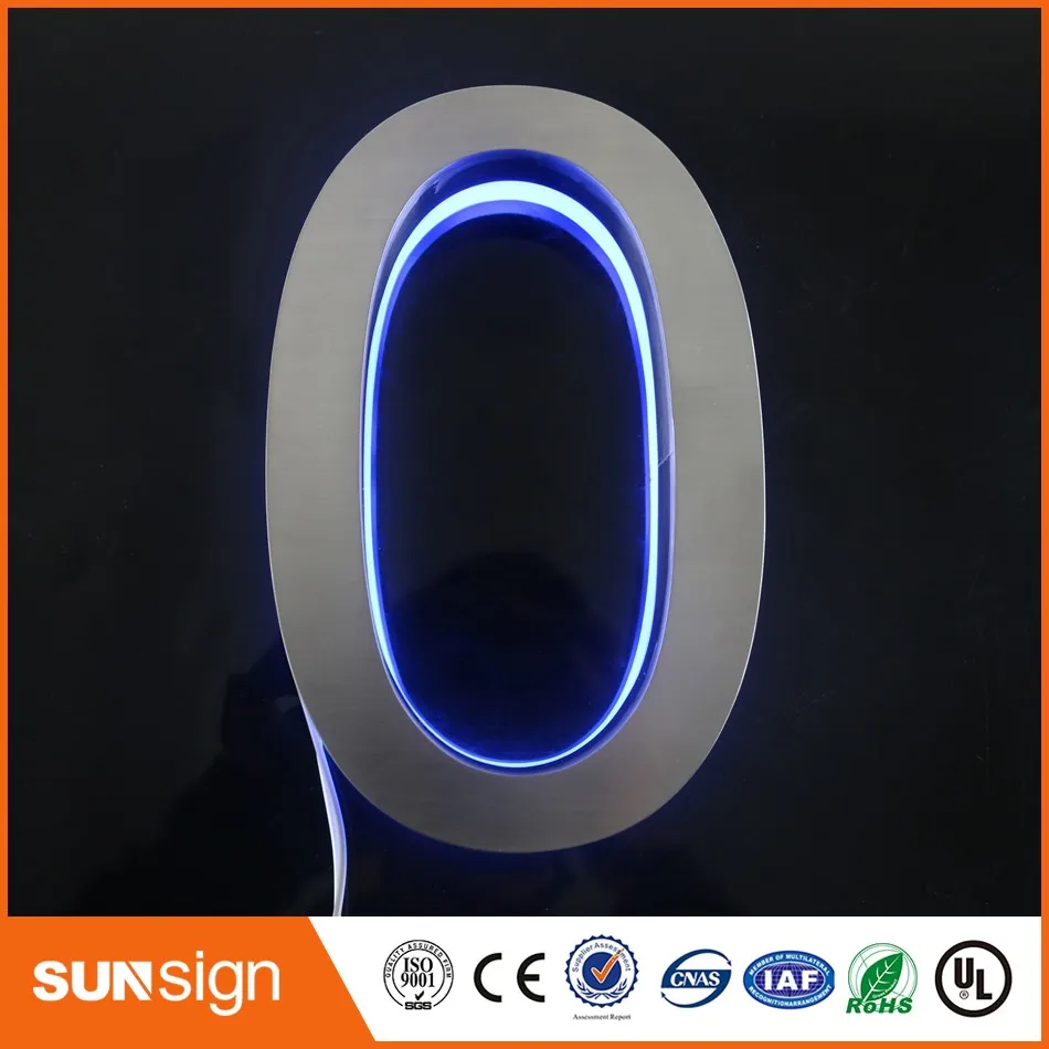 H 20cm Factory Outlet Outdoor 304# stainless steel LED House Numbers & Apartment LED Numbers size H20cm