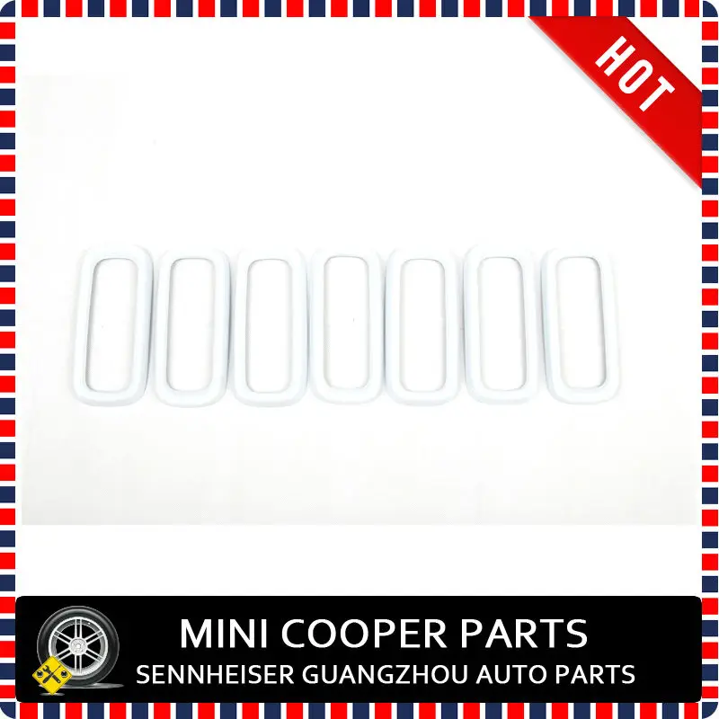 

Brand New 100% Fitment ABS Material UV Protected Mini Ray Style White Color Front Grill Cover For Renegade (7 Pcs/Set)