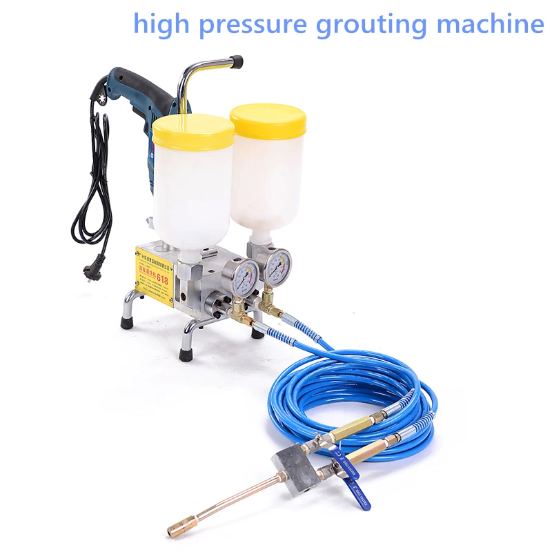 

Double Liquid Type High Pressure Grouting Machine JBY-618 Double Liquid Polyurethane foam/epoxy Injection Grouting Machine 220V