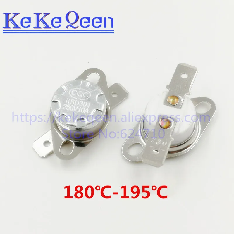 KSD301 250V 10A 100 110 115 120 125 130 145 150 155 160 185 190 195Celsius Degree Thermostat Temperature Thermal Control Switch