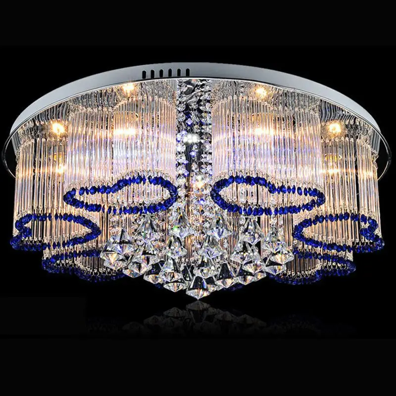 Living Room Crystal Ceiling Light Heart Shape Dining Room Ceiling Lamps Glass Sticks Bedroom Ceiling Lamp