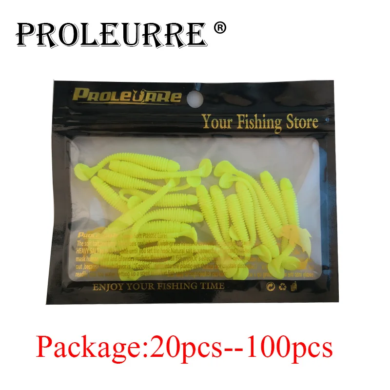 Proleurre Saturn Worms 0.7g 4.5cm Soft Baits Carping Fishing T Tail Silicone Maggot Worm Wobblers Pesca Fishing Accessories
