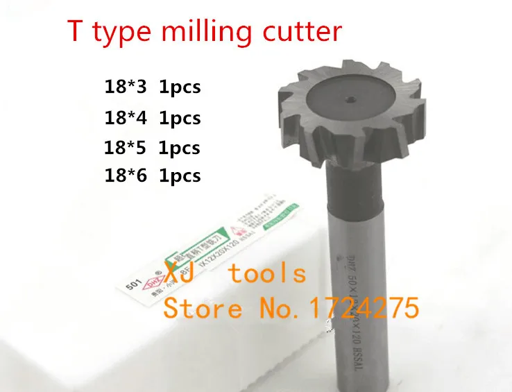 Free Shipping 4pcs/set 18mm Straight shank T cutter superhard T T slot cutter cnc milling machine tool18mm * 3mm 4mm 5mm 6mm