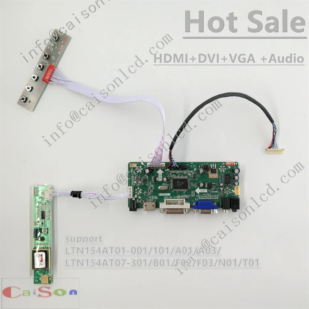 DVI/VGA/AUDIO/ of LCD driver  board compliant with  LTN154AT01-001/101/A01/A03/LTN154AT07-301/B01/F02/F03/N01/T01