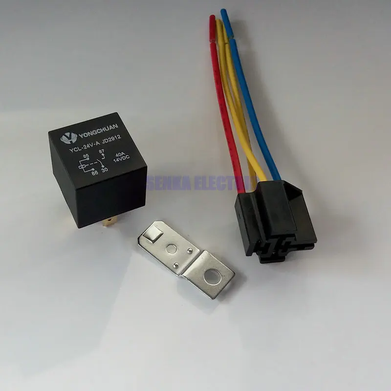 

4Pins/5Pins 40A Car Relay JD1912 2912 1914 DC 12V/24V with Socket