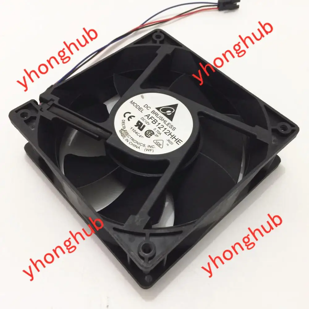 

DELTA AFB1212HHE R00 DC 12V 0.70A 3-Wire 120x120x38mm Server Cooling Fan