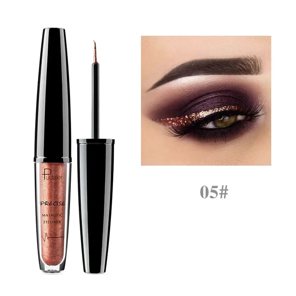 Te Koop-Pudaier Liquid Shimmer Eyeliner Gel Waterdichte Langdurige Glitter Eyeliner Make-Up Goudblauwe Eyeliners Cosmetica