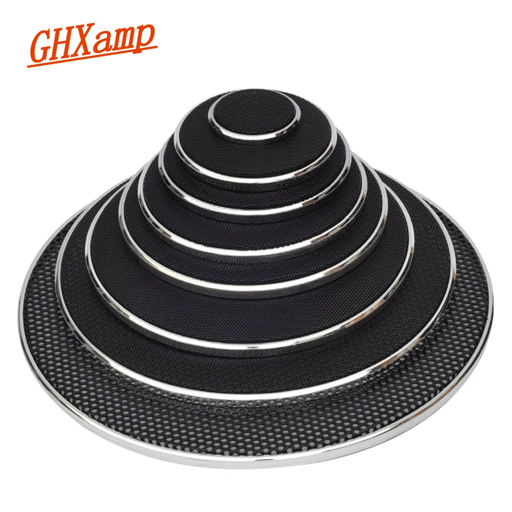 GHXAMP 1 inch 2 inch 3 inch 4 inch 5"inch 6.5"inch Tweeter Speaker Grill Mesh Enclosure Protective Cover DIY Silver Spray Black