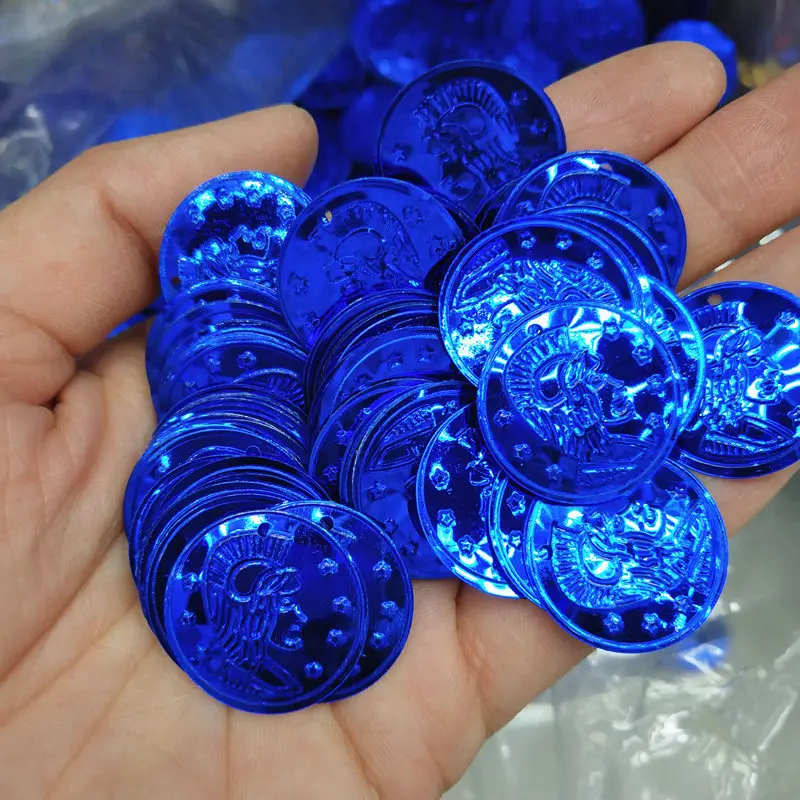 300pcs/lot 22mm Coin Sequin Pendant PVC Paillettes Sewing Craft DIY Accessory General Head Portraits Belly Dance Scarf Coins