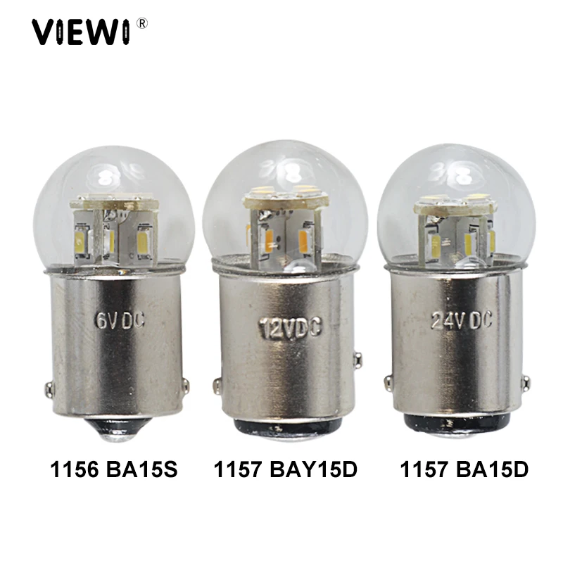S25 1157 BAY15D 1156 BA15S BA15d 1142 światła samochodowe led 6v 12v 24v 36v 48v 1.5W szklana pokrywa IP65 Auto Turn Signal stopu hamowania