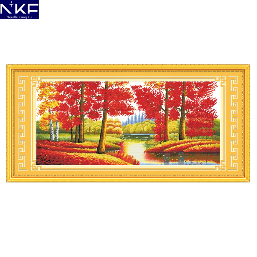 

NKF Treasures Fill The Home Cross Stitch 11CT 14CT Cross Stitch Sets Handmade Cross Stitch Kits Embroidery Needlework Home Decor