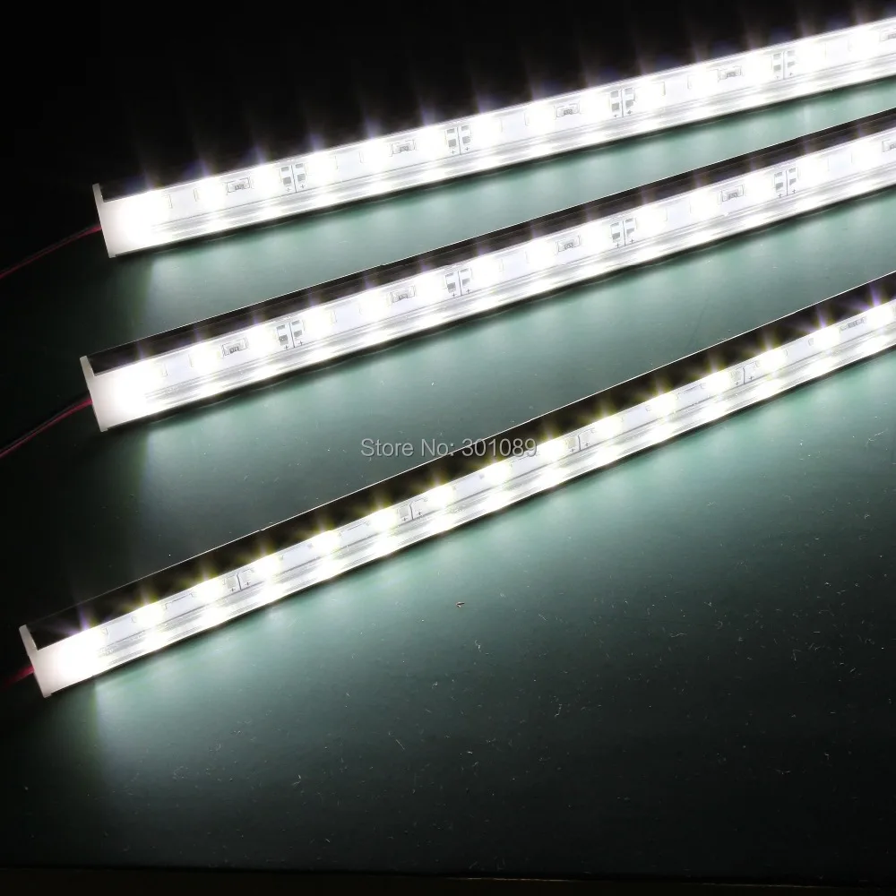 20pcs a lot, 0.5m LED aluminum strips light  with 36pcs 5630 smd led, 10W, clear cover and milky diffuse cover are avaiable