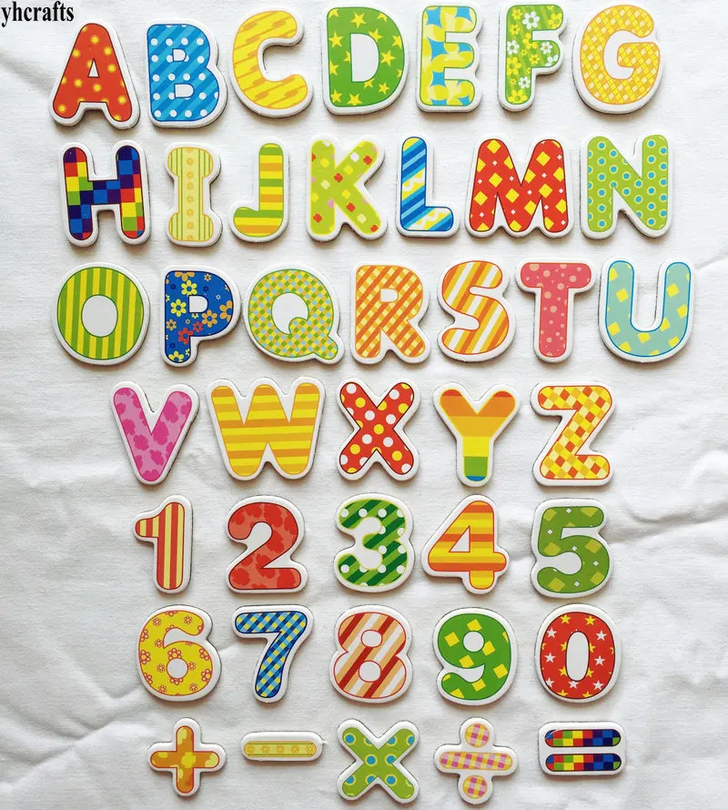 41PCS/LOT.Letters.numbers.math soft magnet,white blackboard magnet.Kindergarten supplies.Teach your own.Math toys.English learn