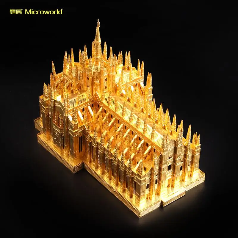 MMZ MODEL Microworld 3D Metal Puzzle Milan Cathedral Duomo di Milano Build Model Kits DIY 3D Laser Cut Jigsaw Toys adult Gift