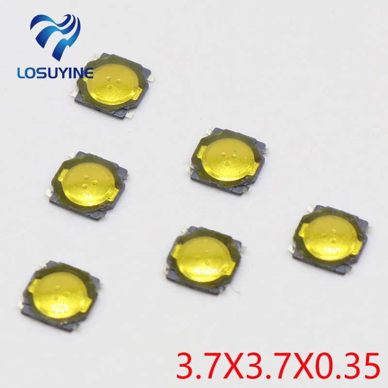 20 sztuk 3.7X3.7X0.35 SMD dotykowy takt Mini przełącznik wciskany mikroprzełącznik chwilowy SMD-4 20 sztuk/partia 3.7*3.7*0.35 4X4 4*4 TS-032D