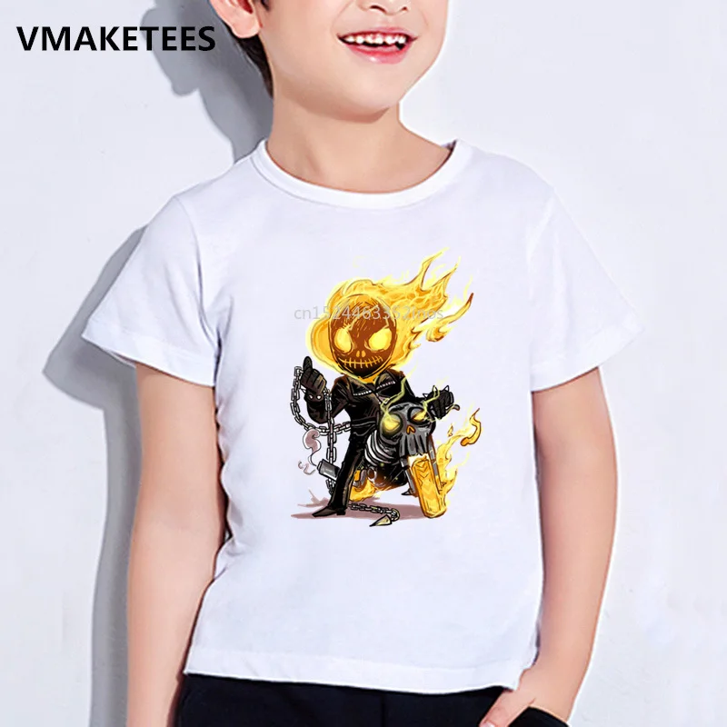 

Kids Summer Short Sleeve Girls&Boys T shirts Movie Ghost Rider Cartoon Print Children's T-shirt Cool Funny Baby Clothes,HKP5197