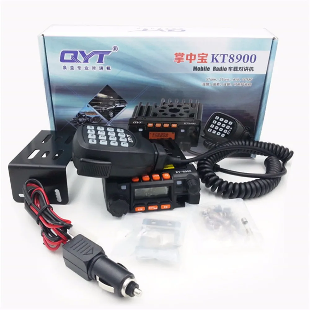 Imagem -06 - Qyt-mini Transceptor uv Rádio Móvel Dtmf Dual Band 136174 e 400480mhz Walkie Talkie Kt8900 25w Kt8900