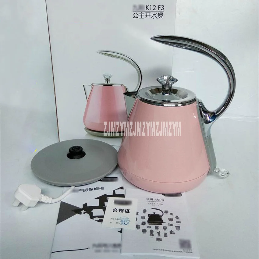 K12-F3 / K17-W6 مفتوحة المياه وعاء الكهربائية غلاية 304 الفولاذ المقاوم للصدأ 1.2L الأميرة النجوم وعاء 220V / 1500W