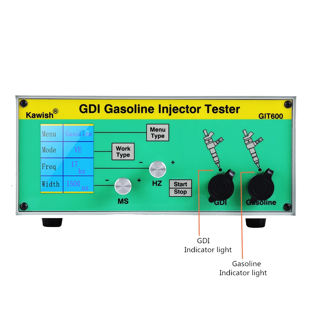 Probador de inyector de gasolina GIT600 GDI/FSI, probador de inyector de gasolina de coche, probador de inyección directa de gasolina