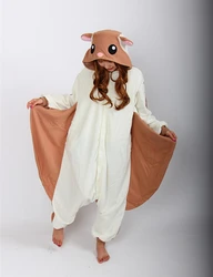 Kigurumi Flying Squirrel Onesies Pajamas Unisex Adult Pajamas Cosplay Costume Animal Onesie Sleepwear Jumpsuit