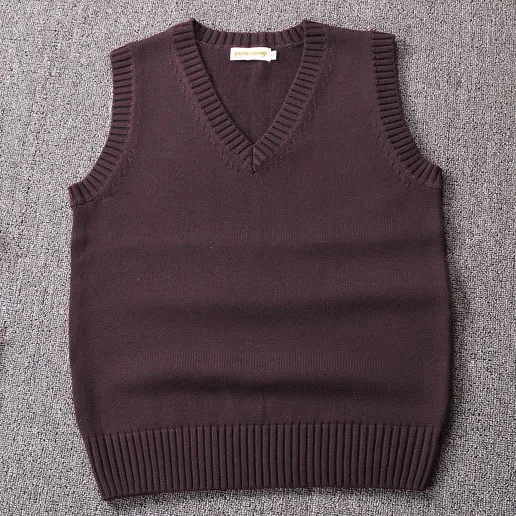 New ,Wine red / Green / Coffee Color Sweater vest solid color JK cute cosplay pullover Girl school vest