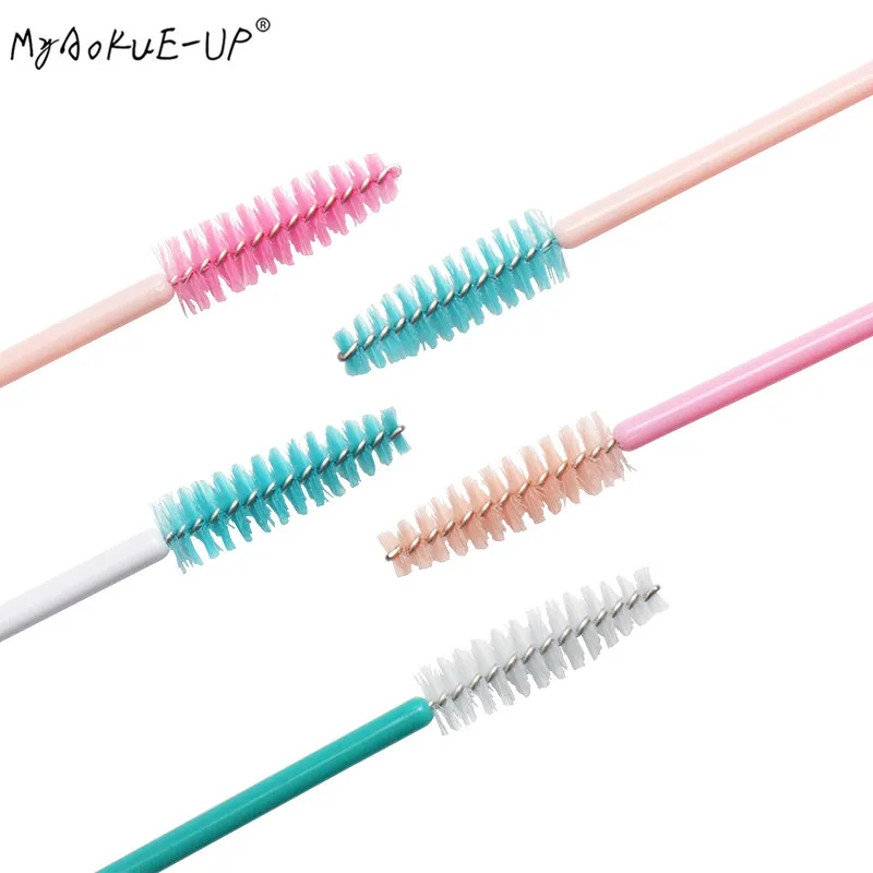 50 Stück Einweg-Nylon-Mascara-Applikatoren Wimpernbürsten für Wimpernverlängerung Damen Make-up Pinsel Werkzeuge – Detail 4