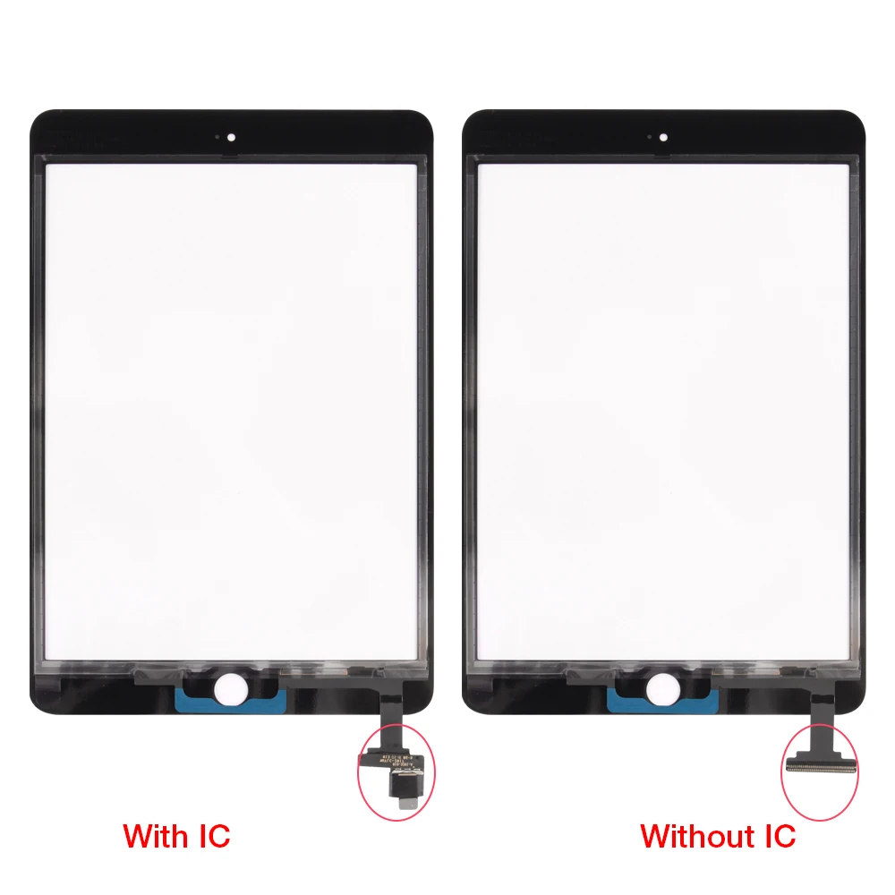 Mini3 Touch Screen Digitizer For iPad Mini 3 A1599 A1600 A1601 TP IC with Home Button and Adhesive Front Glass Replacement