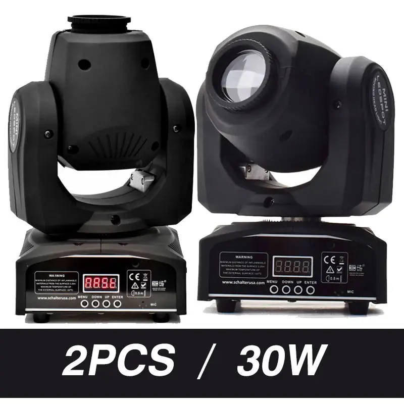 

New 2pcs Eyourlife LED Inno Pocket Spot Mini Moving Head Light 30W DMX dj 8 gobos effect stage lights