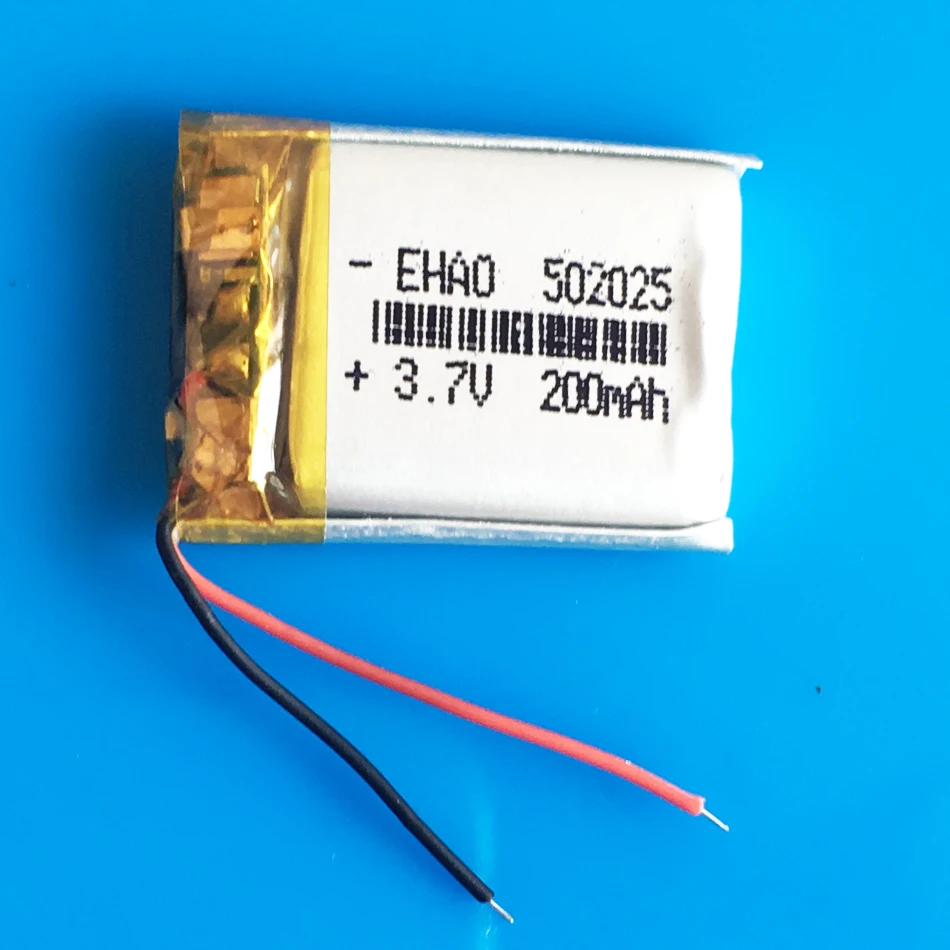 3.7V 200mAh polimerowy akumulator litowy Lipo akumulator 502025 do Bluetooth Bluetooth inteligentny zegarek słuchawkowy rejestrator GPS