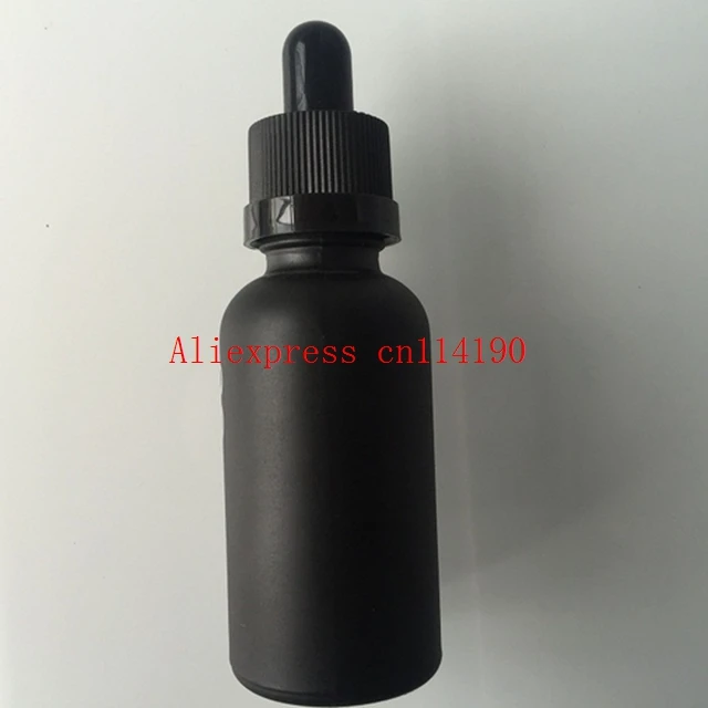 330pcs/lot 30 ml glass bottle with dropper essential oil bottle glass eye dropper bottle 30ml frosted black glass bottle