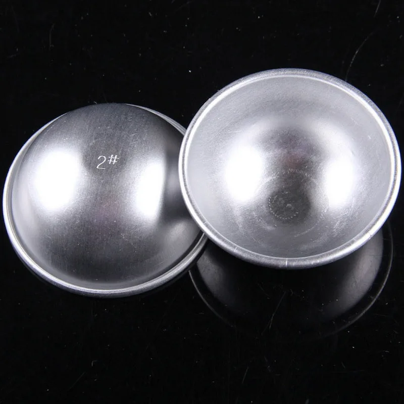 

1000pcs 3 Sizes S M L DIY Fashion 3D Aluminum Alloy Ball Sphere Bath Bomb Mold Cake Pan Tin Baking Pastry Mould ZA0567