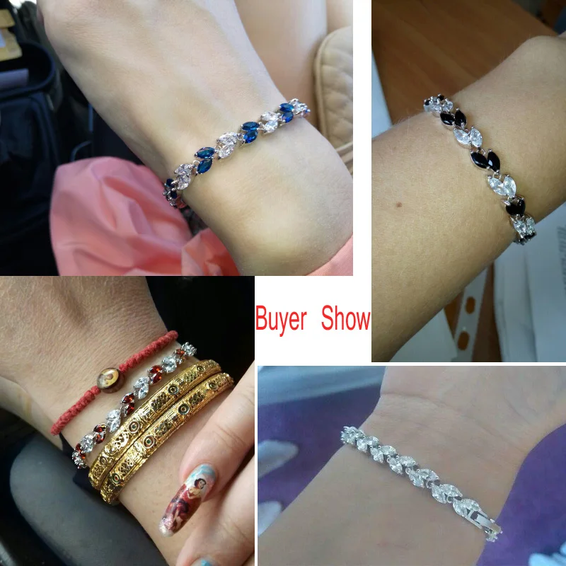 CWWZircons Neuer Trend 2026 Zirkonia-Schmuck Silberfarbener Blatt-Anhänger CZ-Kristall Damen-Armbänder Großhandel S0003 – Detail 18