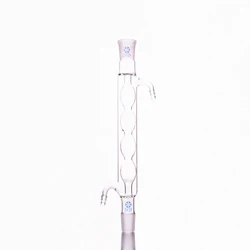 Skraplacz FAPE Allihn 400mm, długość skraplacza 400mm, skraplacz Allihn z rurą wewnętrzną, standardowy otwór szlifowany 24/29