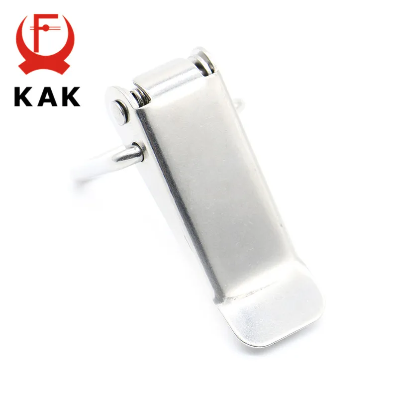 4PC KAK-J105 Cabinet Box Locks Spring Loaded Latch Catch Toggle 27*63 Iron Hasps For Sliding Door Window Furniture Hardware