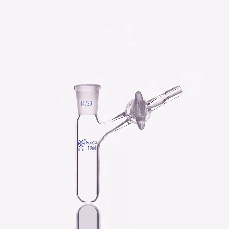 

FAPE Reaction tube with glass valve and standard ground mouth, Capacity 10mL and joint 14/23, High borosilicate glass