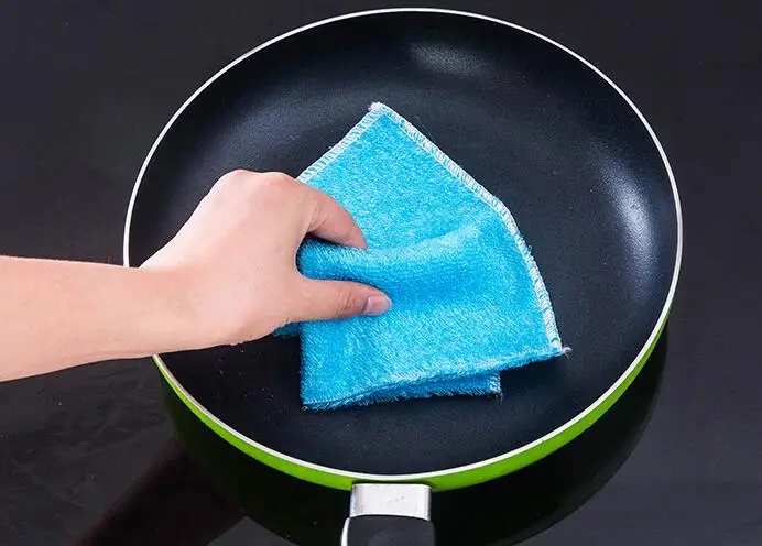 20pcs high efficient ANTI-GREASY bamboo fiber washing dish clothes,magic multi-function wipping/cleaning rags