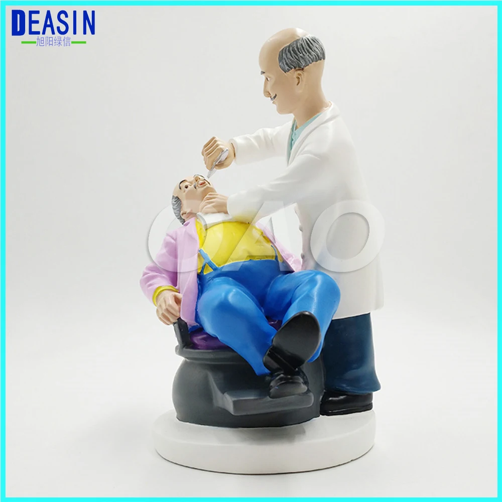 Dental Clinic Decoration Furnishing Articles Creative Artwork Dental cartoon character model Couple Sculpture patient