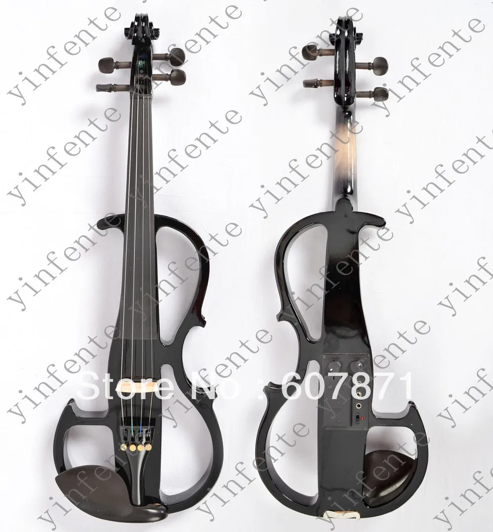 New black  4/4 Electric violin silent wonderful tone Any color