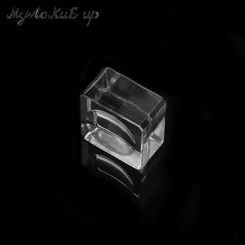 Platz Kristall Glas Dichtung Falsche Wimpern Ständer Kleber Pad Kleber Halter Wimpern Kleber Palette Paste Kleber Pad Make-Up-Tool – Detail 8