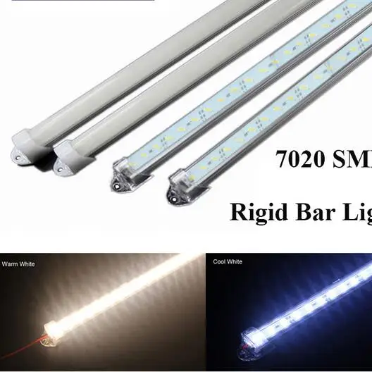 LED light bar 7020 1M 72 LED Rigid Strip Bar 12V Hard Licht Tiras with Aluminium Alloy Cover