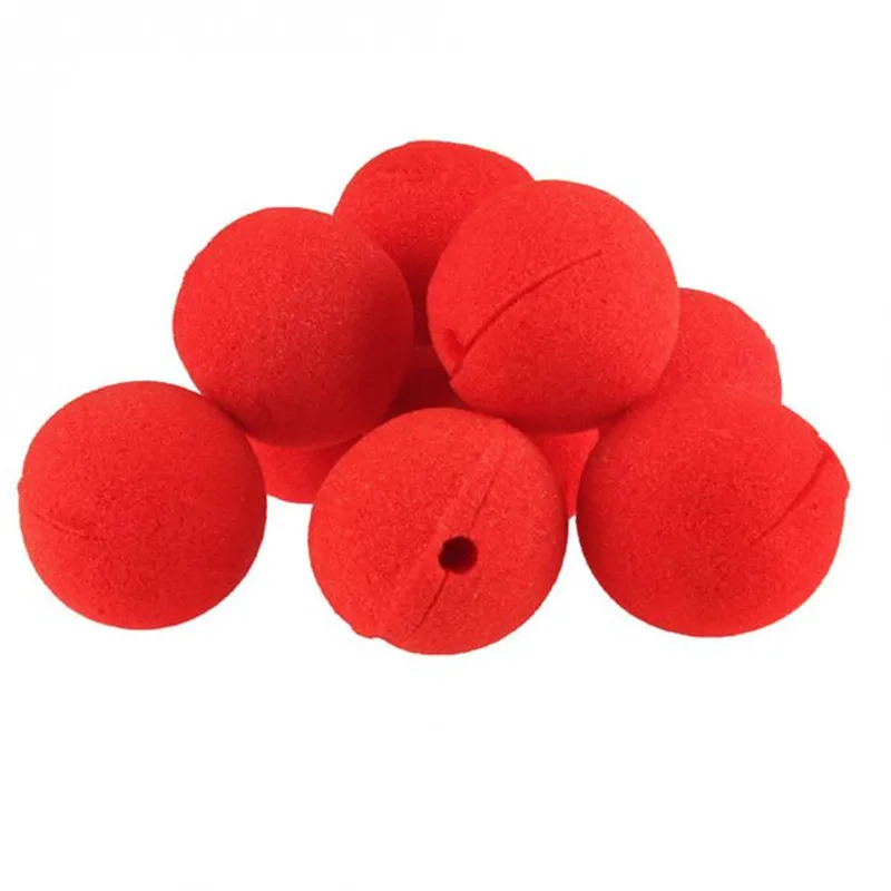 30pcs 6color Fun Red Nose Foam Circus Clown Nose Comic Props Christmas Halloween Accessories Costume Magic Party Supplies Hot