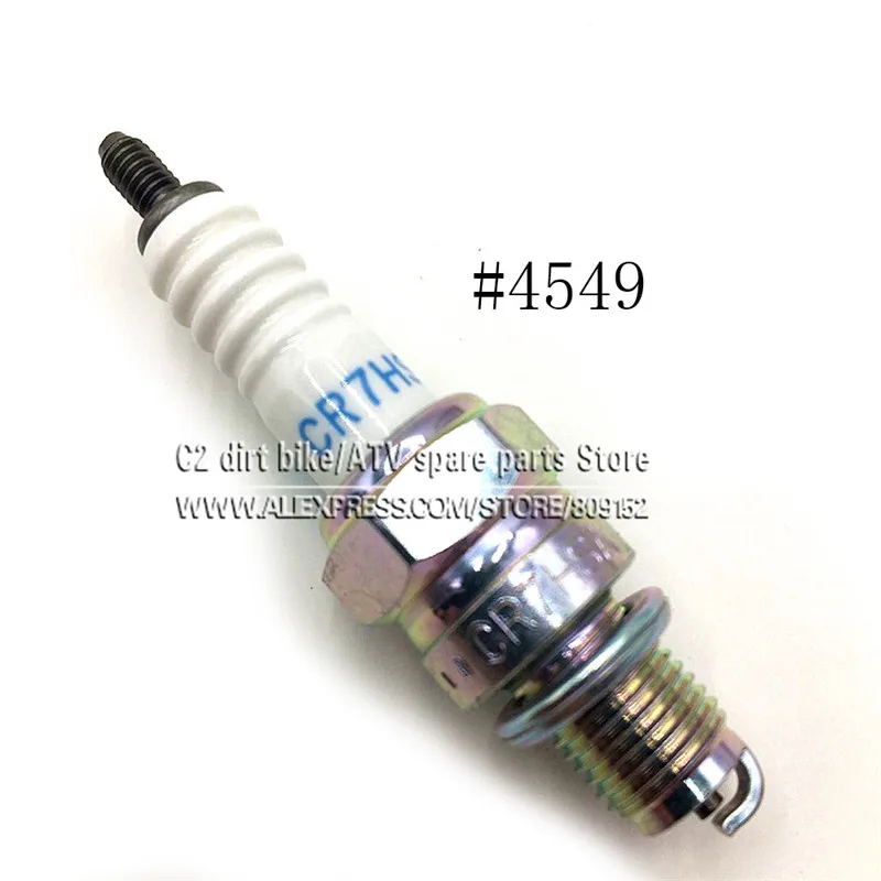 SPARK PLUG CR7SHA #4549 C7HSA #4629 D8EA #2120 DR8EA #7162 For NGK 4 stroke Engine, Dirt Pit Bike, ATV, motocross