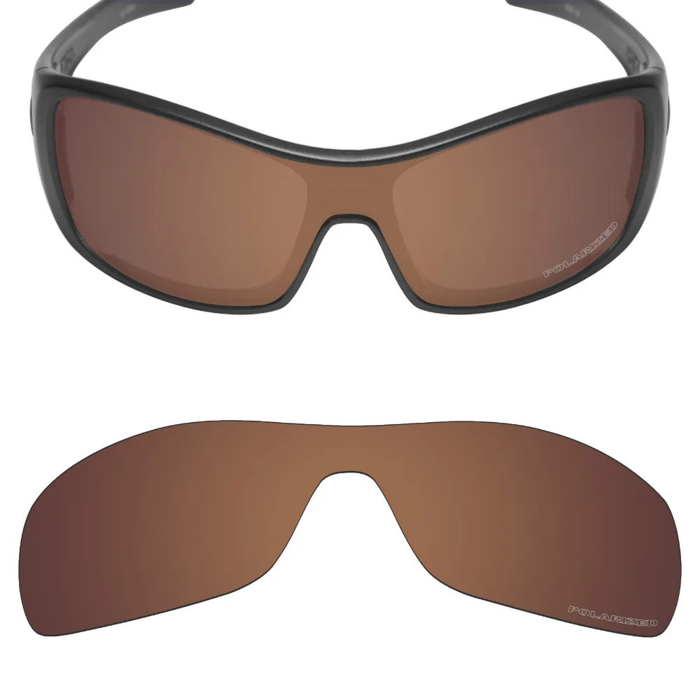 

SNARK POLARIZED Resist SeaWater Replacement Lenses for-Oakley Antix Sunglasses Bronze Brown