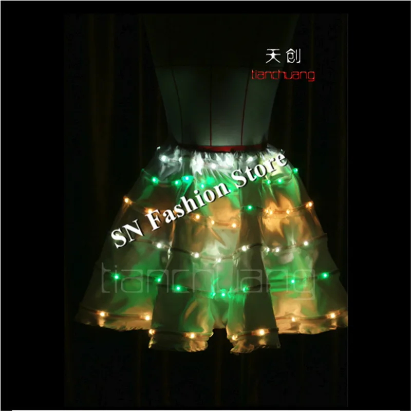 TC-72 Programmable led costumes ballroom dance women dress party singer stage wears luminous light catwalk clothe dj performance