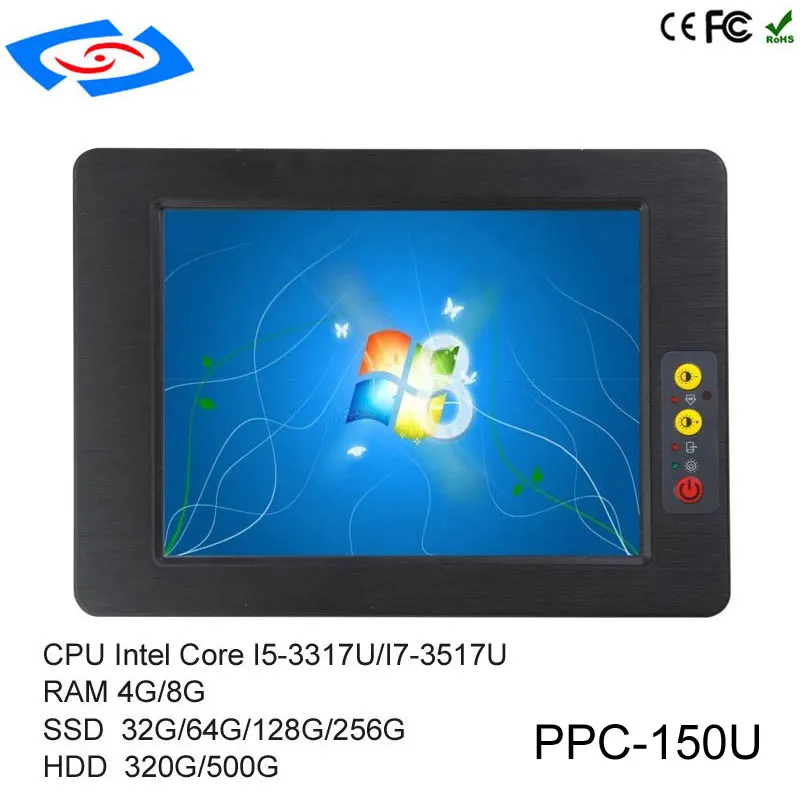 Support Windows OS 15 inch Cheap Price Touch Screen Industrial Panel PC With X86 Industrial Mini ITX Motherboard Support 3G/Wifi