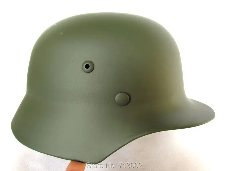 QUALITY EXACT WWII GERMAN ELITE M35 MATT HELMET - ARMY GREEN