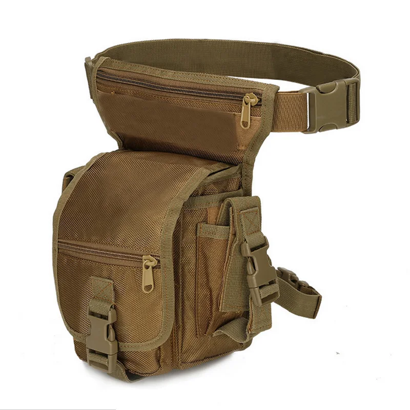 800D Nylon Tactical Leg Bag Outdoor Waist Belt Bag Sport Camping Hiking Trekking Multi-function Saddle Bag Waterproof