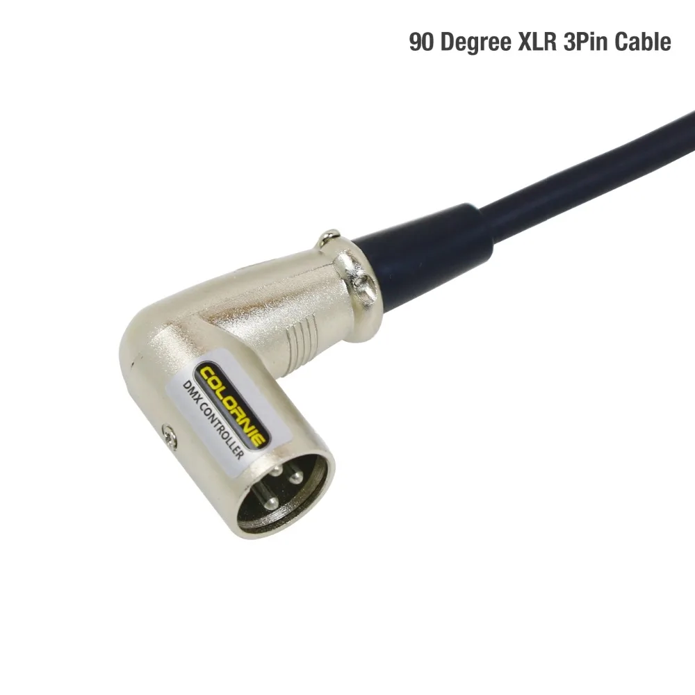 Imagem -04 - Cabo de Sinal Dmx 90 Graus Peças Xlr Pinos Conector Macho para Fêmea