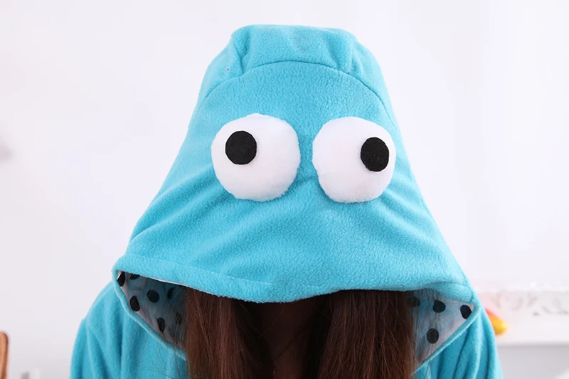 Kigurumi Cartoon Blue Cookie Monster Onesies Adult Pajamas Animal Christmas Sleepwear Cosplay Costumes Unisex Sleepsuit Pyjamas